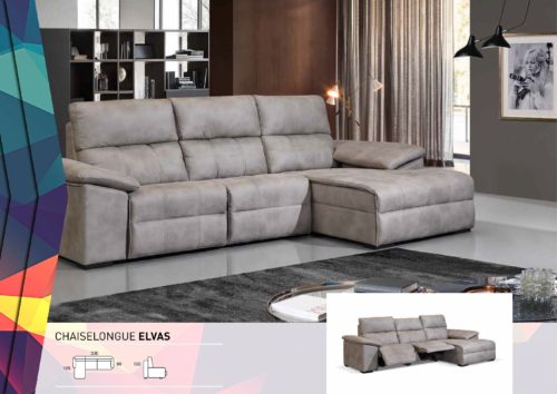 Sofá tipo chaiselongue, modelo Elvas